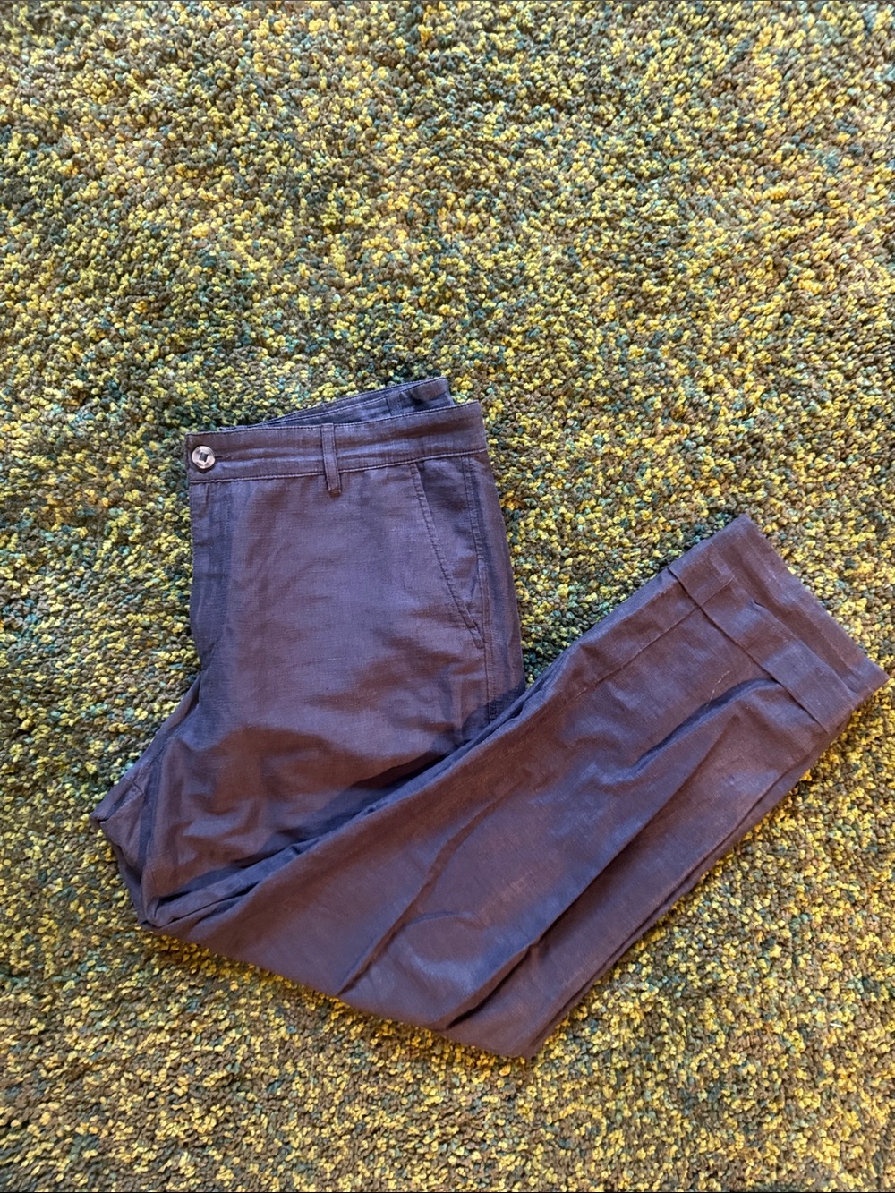 Outlier Navy Injex Linen Pants Hemmed